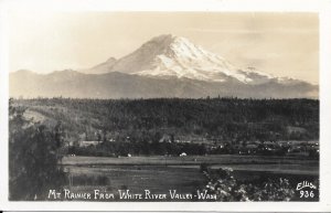 RPPC: Mt Rainier from White River Valley, Washington, mint Ellis #936 (PC1673)