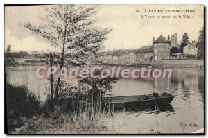 Old Postcard Villeneuve sur Yonne Yonne Upstream City
