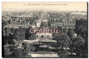 Old Postcard Le Havre Panorama of Paris Street Kiosk