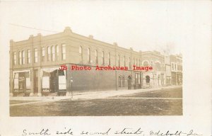 IA, Odebolt, Iowa, RPPC, Second Street, South Side, Business Section, Photo