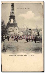 Old Postcard View from Trocadero Paris World Exhibition in 1900