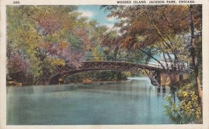 CHICAGO, Illinois, PU-1923; Wooded Island, Jackson Park