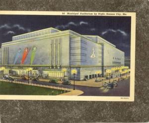 MO  KANSA CITY MUNICIPAL AUDITORIUM 1940s Postcard
