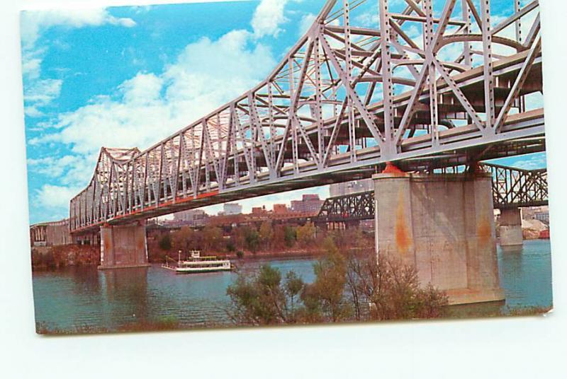 Postcard Ohio Cincinnati Brent Spence Bridge Ohio River Congress  # 2944A