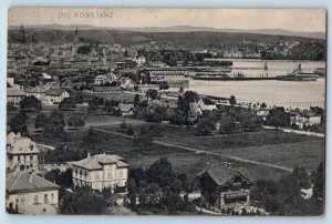 Baden-Württemberg Germany Postcard Konstanz Aerial General View 1911 Posted