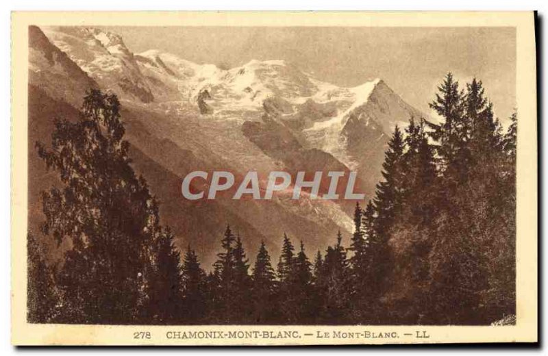 Old Postcard Chamonix Mont Blanc