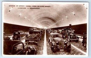 RPPC Interior of Mersey Tunnel LIVERPOOL & BIRKENHEAD ENGLAND UK Postcard