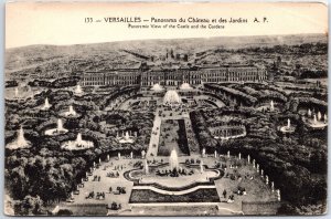 VINTAGE POSTCARD THE CASTLE AND THE GARDENS OF VERSAILLES FRANCE