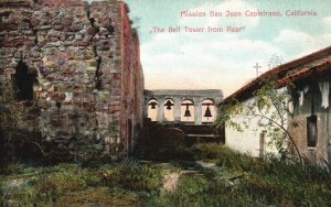 Vintage Postcard Mission San Juan Capistrano California The Bell Tower From Rear