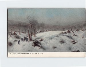 Postcard Valley Forge as in Winter of 1777 Valley Forge Pennsylvania USA