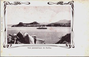 Greece Corfou/Corfu Vue Panoramique Vintage Postcard C207