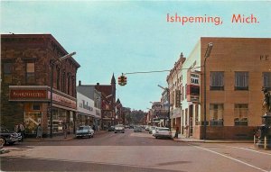 Postcard 1960s Michigan Ishpeming Main Woolworth Newberry Department MI24-3377