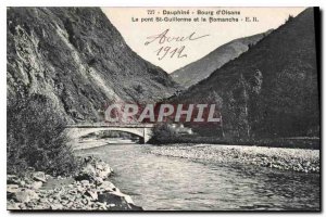 Postcard Bourg d'Oisans Former Dauphine St Guillerme Bridge and Romanche