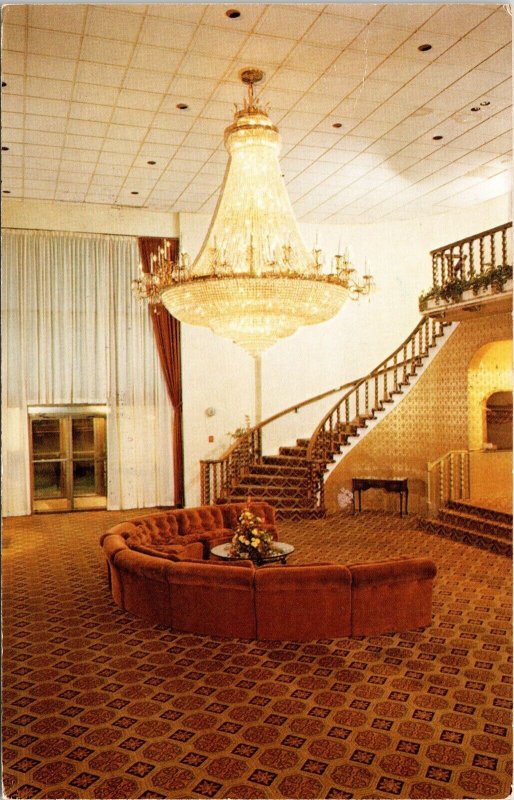 Interior Lobby Doolans Motor Lodge Spring Lake New Jersey NJ Postcard Note WOB 