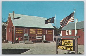 Roadside~Troy NH~The Village Barn~NH Gifts~Moccasins~Rugs~Syrup~Vintage PC