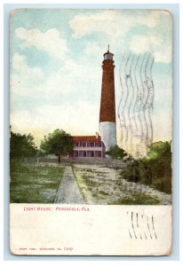 1911 Light House View, Pensacola Florida FL Antique Posted Postcard 