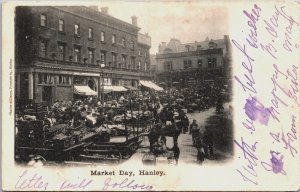 England Hanley Market Day Vintage Postcard C124