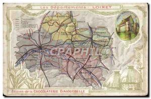 Postcard Old MAPS Chocolaterie d & # 39Aiguebelle Loiret Sully sur Loire