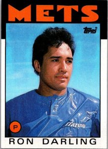 1986 Topps Baseball Card Ron Darling New York Mets sk10716