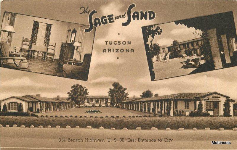 1940s Sage Sand Tourist Hotel Apts Interior Entrance Associated 100407 TUCSON AZ