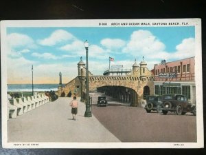 Vintage Postcard 1915-1930 Arch and Ocean Walk Daytona Beach Florida (FL)