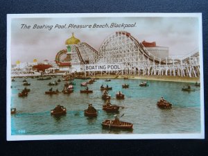 Lancashire BLACKPOOL BIG DIPPER Pleasure Beach & Boating Pool c1932 RP Postcard