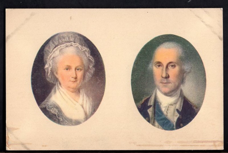 Miniature Portraits of GEORGE AND MARTHA WASHINGTON in The Mount Vernon Mansion