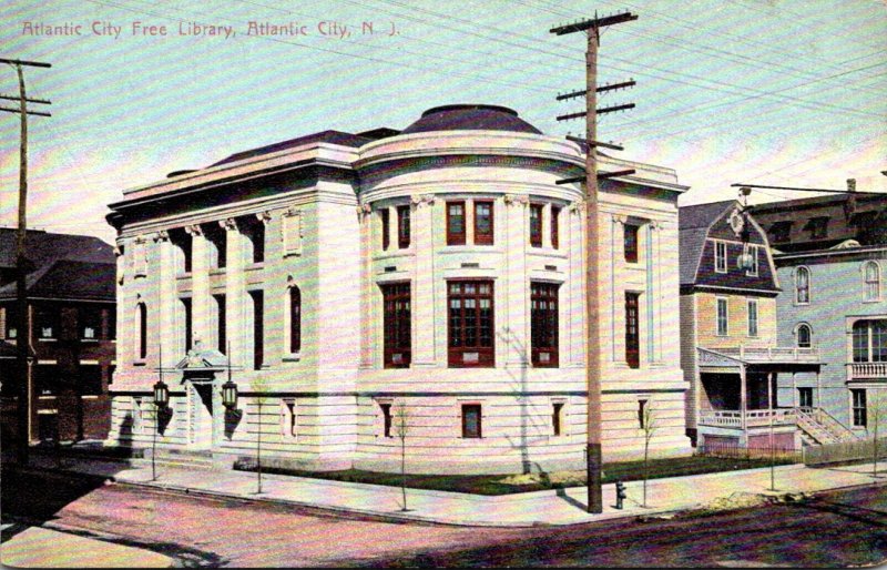 New Jersey Atlantic City Free Library United States New Jersey Atlantic City, Postcard