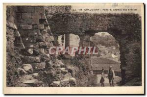 Postcard Old Chauvigny Porte Du Chateau Des Bishops