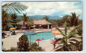 PORT-au-PRINCE, HAITI ~ RIVIERA HOTEL POOL & Cabana Club  c1950s  Postcard