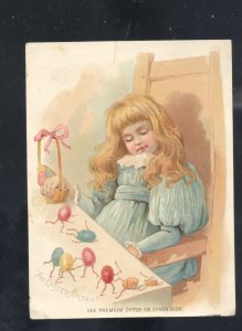 TOLEDO OHIO WOOLSON SPICE COMPANY PRETTY GIRL FREE PICTURE VICTORIAN TRADE CARD