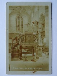 Scotland DUNFERMLINE ABBEY PULPIT - Old RP Postcard by D. Simpson