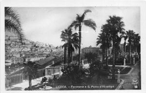 B94381 lisboa panorama e s pedro d alcantara portugal real photo