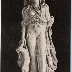 c1900s Rome, Italy Artemis Diana Statue Greek God Goddess Sculpture Marble A359