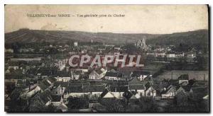 Old Postcard Villeneuve sur Yonne General view taken from the Bell Tower