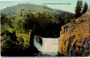 Lower Falls of the Snake River, ID Vintage Postcard B79