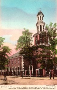 Virginia Alexandria Christ Church Handcolored Albertype