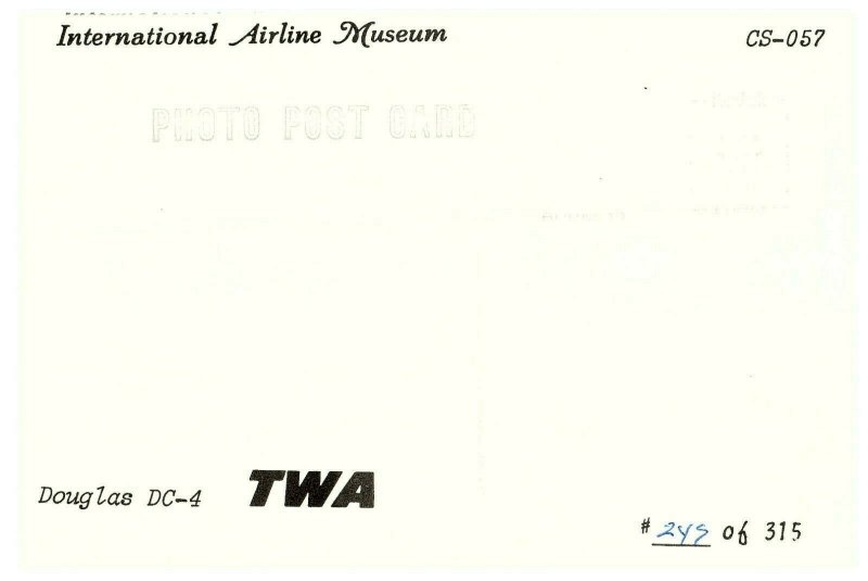 Aerial View TWA Trans World Airways International Air Museum Postcard NX45341