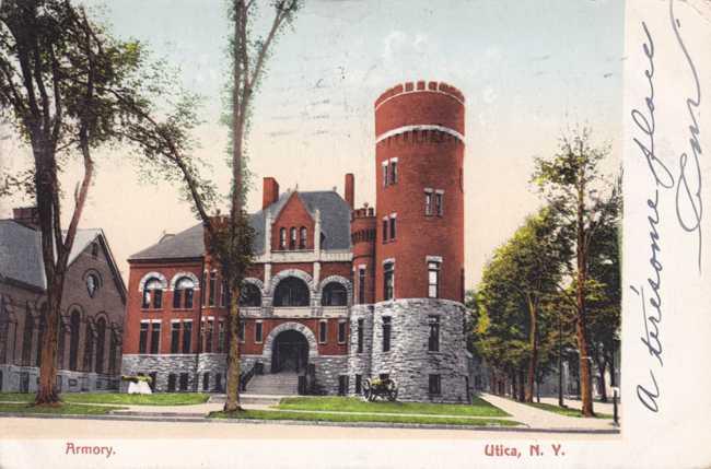 The Armory at Utica NY, New York - pm 1907 - UDB