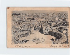 Postcard Panorama Dalla Cupola Di S. Pietro Rome Italy