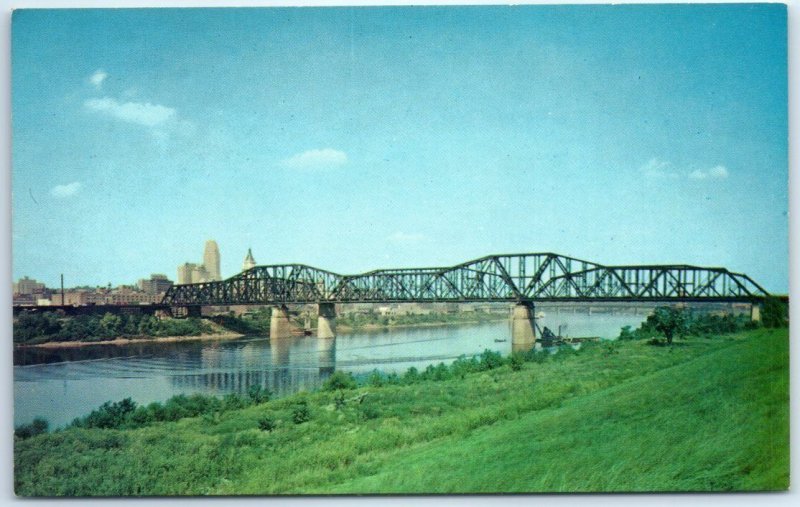 Postcard - Five Bridges And River From Devou Park - Cincinnati, Ohio 