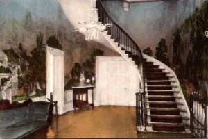 Tennessee Nashville The Hermitage Hall and Stairway Handcolored Albertype