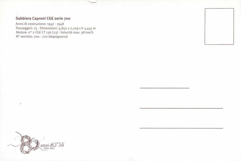 Postcard Sabbiera Caproni CGE 700