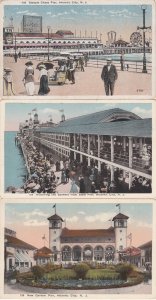 United States Atlantic City New Jersey Pier lot of 3 vintage postcards 