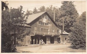 RUSTIC BUILDING IDENTIFIED AS THE MILL~1910s REAL PHOTO POSTCARD