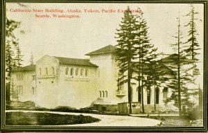 WA - Seattle. 1909 Alaska, Yukon, Pacific Expo. California State Bldg