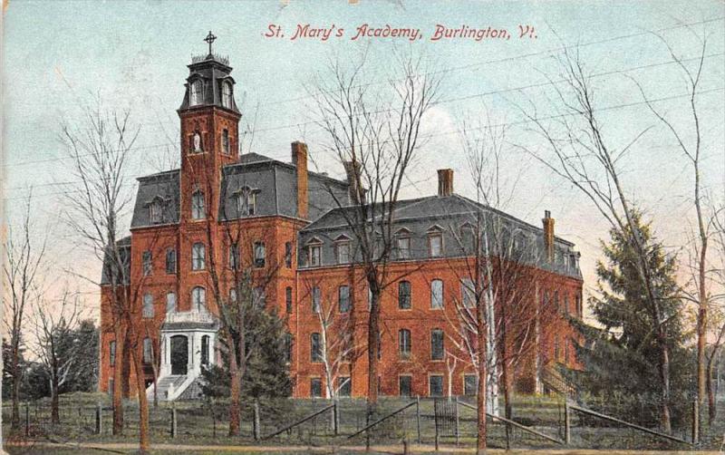 Vermont  Burlington, St. Mary's Academy