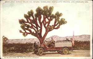 Mojave Desert Moreland Motor Truck Advertising Los Angeles c1915 Postcard