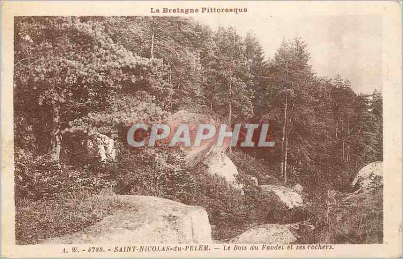 Postcard Old Saint Nicolas du Pelen Brittany Picturesque its Boiset The Rocks