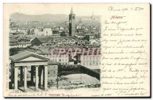 Old Postcard Panorama Milano